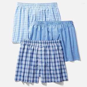 Cuecas soltas boxer arro homens calcinha boxers algodão mais calças na moda tamanho roupa interior masculino pacote sono shorts masculinos