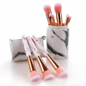 Makeup Brushes 9/10st Marmor Set Eyebrow Brush Cosmetic Powder Foundation High Ligher Eyeshadow Blending Make Up Tools