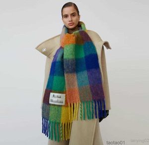 Scarves Ac Scarf Imitation Cashmere Rainbow Plaid Thick Beard Warm Bib Shawl Fashion39116198lonOYBQ