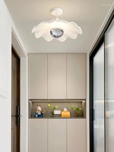 Taklampor Modern skalliknande LED används lampa för matsal sovrum vit 3-färg segmenterad switch control dekoration