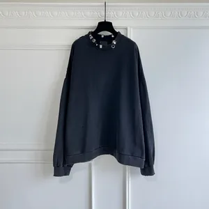 Mäns plusstorlekströjor Under hösten / vintern 2023Acquard Knitting Machine E Custom JnLarged Detail Crew Neck Cotton R78G7