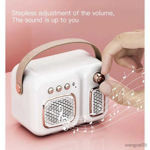 Mini -högtalare Ny Mini Retro Bluetooth -högtalare Portable Wireless Sound Box Bass Hifi Mp3 Musik Player Support Card USB Aux Soundbar