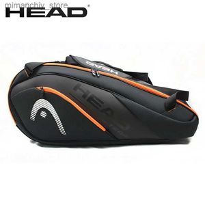 Outdoor Bags HEAD Tennis Racket Bag Sports Bag Large Capacity 6-9 Racquets Men Women Badminton Bag Tennis Racket Backpack Tenis Squash Padel Q231028