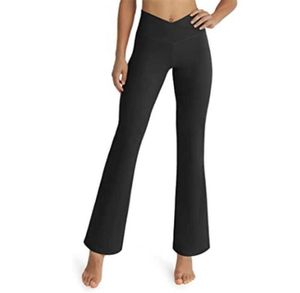 Women039s Vwaist Micro Flared Pants Yoga-Outfits Freizeitsporthose Hip Lifting Elastic Yoga-Kleidung Wide Leg Gym Leggings7653633