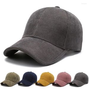 Boll Caps varumärke herr baseball cap Autumn Winter Casual Solid Corduroy Hard Top Snapback For Women Bone Gorras Dad Hat Wholesale
