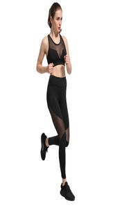 WholeWomen039s Nova Moda Calças de Yoga Para Senhoras Calças Esportivas Confortáveis Malha Patchwork Altamente Elástica Leggings Fitness G1246190