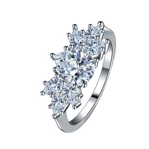 Anello placcato in oro 14k per donne anelli di gioielli Eternity Banda colorata rotonda AAA Cubic Zirconia CZ Anelli nuziali anelli oro gravi per donne