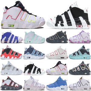 2024 Uptempos Kids Shoes Boys Toddlers Sneabers Trainers More Tri-Color Pippen Total White Sunset Black Bulls有名なリズムRaygun Denim Girls Shoes