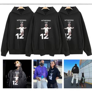 Vintage designer hoodie hoodies för män grafisk tröja tvättad och åldrad tyger nödställda hög gata tung vikt Lossa huvtröjor förtjockas