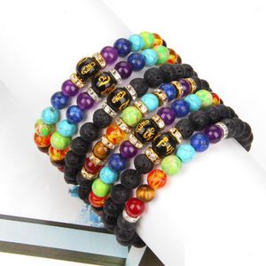 Beaded 7 Chakra Strands Bracelets Natural Stone Reiki Healing Engry Beads Bangles Women Men Yoga Bracelet Meditation Jewelry Gift Drop Dhwla