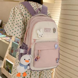 Школьные сумки, модная женская сумка со значком Kawaii, женский милый рюкзак для ноутбука, колледжа, модный женский рюкзак для девочек, дорожная книга в Харадзюку