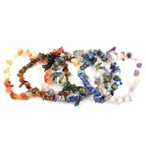 Perline Cristalli naturali Chakra Pietra Acquamarine Ametiste Bracciale Perline Quarzo rosa Pietra di luna Agate per la creazione di gioielli Fai da te Drop De Dhvai