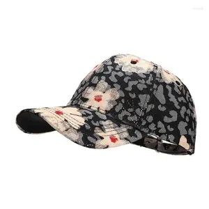 Ball Caps LDSLYJR 2024 Polyester Flower Pattern Casquette Baseball Cap Adjustable Snapback Hats For Men And Women 39