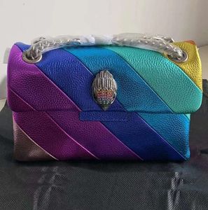 Kurt Geiger borsa a forma di cuore Borsa di design di lusso in pelle da donna Pochette pochette con scritta in metallo a spalla Lo stesso modello per le celebrità di Internet