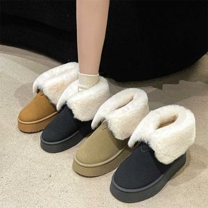 winters Boots Women's Maomao Snow Autumn Winter New Fashion Versatile Plus Plush Thickened Thermal Anti Slip Cotton Shoes