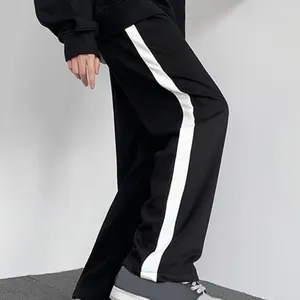 Męskie spodnie Dopasowanie kolorów swobodne wszechstronne stylowe elastyczne talii sportowe w paski na wiosnę/jesień