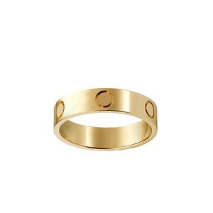Pierścień projektant Silver Love Pierścień Kobiety Tytanium Stalowa różowa złota pary biżuterii zaręczynowe Pierścień Pierłonność Weddna ślub biżuterii