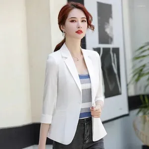 Garnitury damskie 2023 Wiosna letnia koreańska moda blezer płaszcza trzy ćwierć rękawowe szczupła maza masy pamiątkowa garnitur znany damskie topy