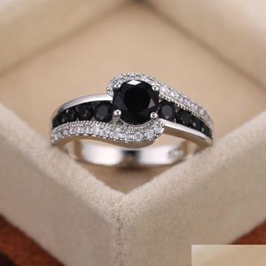 Женское обручальное кольцо с ослепительным кристаллом циркона, нежный подарок, высокое качество, женское классическое кольцо, Прямая доставка Dhgarden Otupq