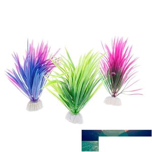 Garden Decorations 12Cmsimation Of Water Plants Fish Tank Aquarium Landscape Decoration Decor S Ornament Plant Grass Factory Price E Dh4Ky