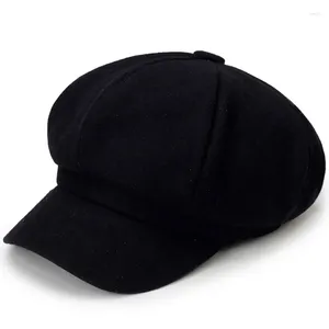 Berretti Autunno E Inverno Donna Berretto Cappello Casual Uomo Cappelli ottagonali Outdoor Antivento Spaper Studente Pittore Gorras