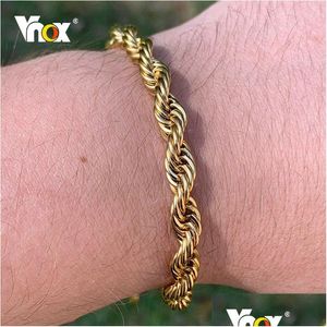 Guld rostfritt stål länk armband mode kedja armband för män släpp leverans dhgarden otpzw