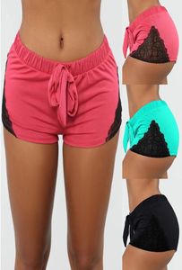 2021 for Cotton Sport Yoga Shorts Women Fashion Lace Patchwork Fitness Panties Bottom Summer Athletic Lounge Short Pants1995294