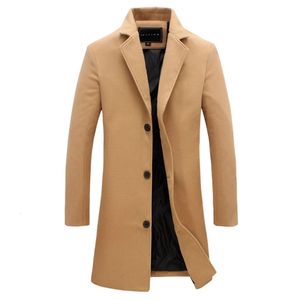 Misto lana da uomo Abbigliamento uomo Cappotto Fomal Office Jacket Manica lunga Uomo Capispalla invernale Soprabito Trench Business 231027