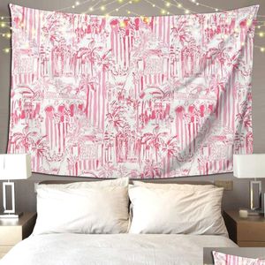 Гобелены в стиле преппи, розовое одеяло, гобелен, забавный настенный Эстетический домашний декор для гостиной, спальни, общежития, 230926, Прямая доставка, Gar Dhbod