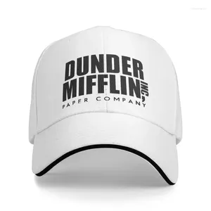 Berets Personalizado Dunder Mifflin Paper Company Boné de Beisebol Esportes Mulheres Homens Ajustáveis O Escritório TV Show Pai Chapéu Verão