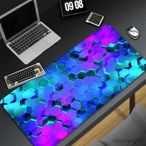 Mouse pads pulso xxl arte mousepads mousepad geométrico grande mouse pad grande mesa almofadas de borracha antiderrapante mouse pad grande teclado tapetes r231028