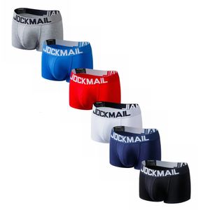 Cuecas JOCKMAIL 6 Pçs / Lot Homem Boxershorts Algodão Homens Boxers Masculino Respirável Cueca Mens Calcinhas Soft Boxer Briefs 231027