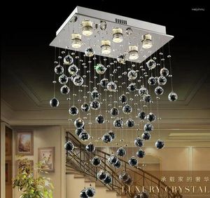 Ljuskrona Modern LED Small Crystal Chandelier Lighting Taklampa för kök badrumsskåp sovrum dekorativ l50xw30xh80 gu10x6