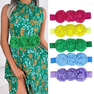 Belts 2023 Design Spot 3flower Wide Belt Waist Cover All Match Decorative Large Women Loosen Team Fit 65- 78cm Fashion