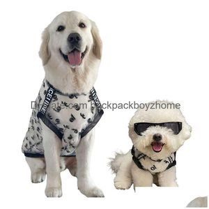 Designer Dog Clothes Summer Apparel Shirts Classic Letter Design Breathable Lightweight Mesh Vest Puppy Plover Soft Pet T-Shirts For S Dhpfq