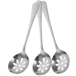 Conjuntos de louça 3 pcs colander cozinha entalhado utensílios mini filtros de café uso diário servindo portátil skimmer jantar pequenas colheres