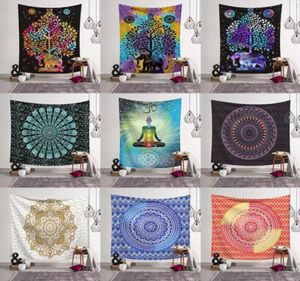 Polyester-Wandteppiche, Bohemian-Mandala-Strand-Wandteppich, Hippie-Überwurf, Yoga-Matte, Handtuch, Elefant, Pfau, Schal, Badetuch, 150 x 130 cm, LXL663400699