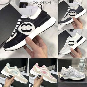 designer women retro casual chanelliness suede leather stitching multi-color and versatile sports shoes thick soles increased lace up