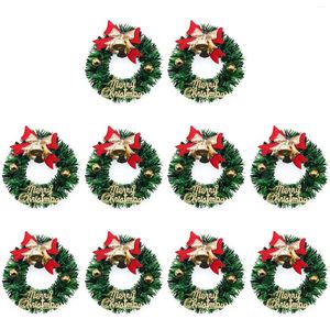 Flores decorativas 10 peças, arranjo de buquê de natal, decorações em massa, hastes de flores, designs de guirlanda diy para peças centrais de mesa