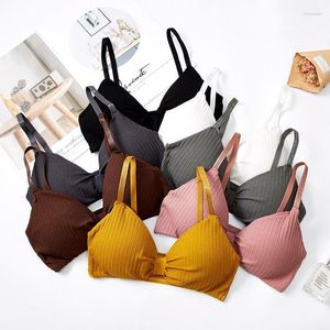 Bustiers & Corsets Bralette Women's 2023 French Triangle Cup Thin Section Beautiful Back Thread Cotton Adjustable Sling Gathered Tube