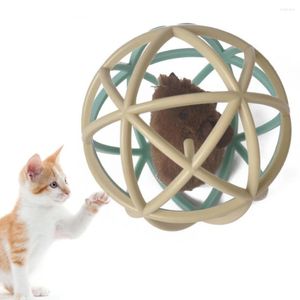 Cat Toys 1pc Funny Ball Toy Lovely Mouse in Cage Interactive Squeaky Pet Education