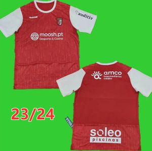 23 24 Sporting Braga Soccer Jerseys Bruma Rony Lopes R.Horta 2023 2024 Abel Ruiz Banza Pizzi Fonte Red Home Football Shirts Men Uniforms 9896