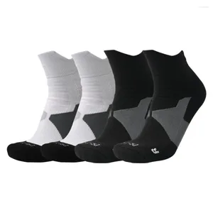 Спортивные носки-полотенца, толстые баскетбольные носки до щиколотки, зимние теплые однотонные мужские хлопковые короткие короткие носки большого размера