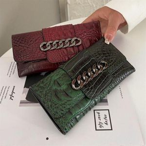 Factory whole women handbag vintage leather long wallet elegant and versatile Alligator wallets folding large embossed Stone s174i