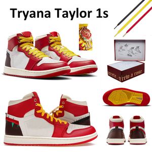 Mit Box Jumpman 1 1s Teyana Taylor 1 Zoom CMFT 2 A Rose From Harlem Basketballschuhe Herren Trainer Hochwertige Turnschuhe