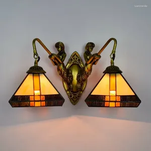 Lampy ścienne lampa retro szklane światło gęsne kinkiet huśtawka rusta rustykalna dekoracje domu