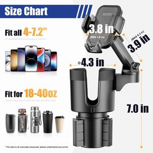 Car Mounts Water Cup Holder 2-in-1 Car Mobile Phone Holder, Cup Holder, Fixed Navigation, Multifunctional Creativity for Vehicles