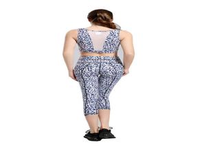 2018 Yeni Blackred Geometri Baskı Yoga Top Pantolon Kadın Spor Yoga Setleri Spor Giyim Fitness Gym Giyim Bayanlar Damla Shippi5466664