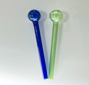色付きのパイレックスガラスオイルバーナースモークパイプ喫煙アクセサリーメガネハンドパイプ