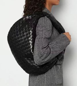 Extra große 48 cm gewebte echtes Leder Jodie Totes Designer-Marken-Umhängetasche großes Fassungsvermögen Knotenhandtaschen Rindsleder gestrickt handgefertigte hochwertige Achselhöhlen-Damentasche 2514